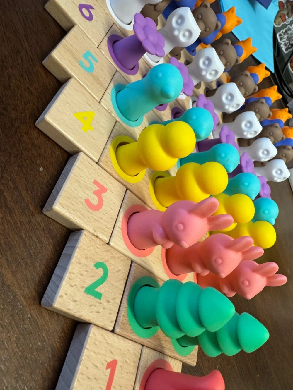 Montessori Math Bars & Number Tiles and Number Sense Nature Counters lovevery